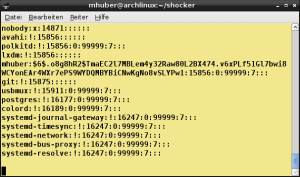 Abbildung 1: Der Shocker-Exploit liest die Shadow-Datei des Hosts.