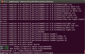 Abbildung 1: Die Installation des Traceur-Compilers ist erfolgreich abgeschlossen.