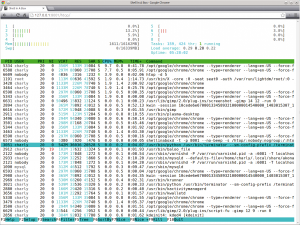 Abbildung 2: Hier läuft der Prozessmonitor Htop in der Shell In A Box. Trotz Browserdarstellung funktionieren Hotkeys wie <custom name="key" srcset=