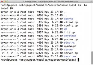 Abbildung 2: Puppet-Module wie dieses für Open Stack Neutron unterliegen im Wesentlichen nur der Kontrolle der Entwickler. Bei Upgrades kann das zu ernsten Problemen führen.