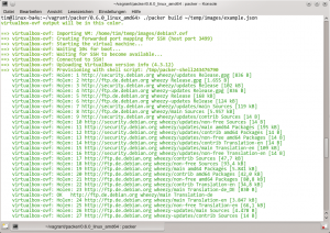 Abbildung 3: Packer spannt hier Virtualbox ein, um das fertige Image zu bauen.