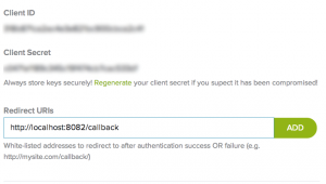 Abbildung 5: … erscheinen die Client-ID und das Client-Secret.