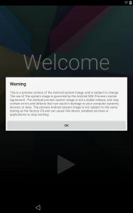 Abbildung 1: Android L ist deutlich als Entwicklersoftware gekennzeichnet und noch nicht für den produktiven Einsatz gedacht.