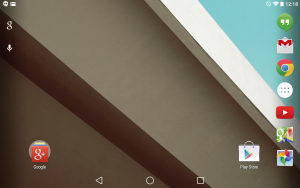 Abbildung 1: Der Desktop von Android L. Das neue System bringt aber auch einige Änderungen unter der Haube, doch in Sachen Sicherheit bleibt vieles eher Stückwerk.