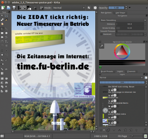 Abbildung 13: Alte Photoshop-Dateien bereiteten erstaunlich wenige Probleme. Hier ein Testposter in Krita.