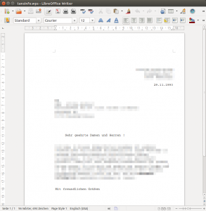 Abbildung 4: Libre Office importiert die Textdateien aus Works mit recht ordentlichen Ergebnissen.