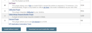 Abbildung 5: Das Git-Plugin lässt sich über das »Manage Jenkins«-Menü herunterladen und installieren.