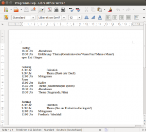 Abbildung 5: Einfache Word-Pro-Dateien kann Libre Office lesen.