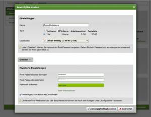 Abbildung 5: Jiffybox bietet ausschließlich Linux-Systeme an und beschränkt sich auf Community-Versionen; Enterprise-Distributionen bleiben außen vor.