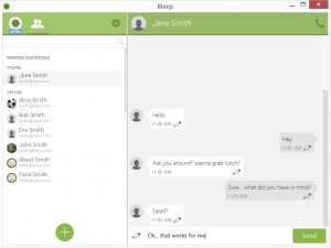 Abbildung 6: Ungewöhnlich, aber spannend: Bleep ist ein Chat-Dienst und -Client. Verteilt, Server-frei und sicher soll er werden, dank Bittorrent.