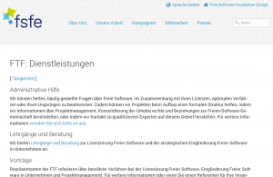 Abbildung 7: Die Freedom Task Force ist ein Projekt der Free Software Foundation Europe.