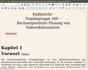 Abbildung 8: Der Wysiwym-Editor Lyx öffnet auch noch ältere Projektdateien, wenn keine exotischen Latex-Pakete zum Zuge kommen.