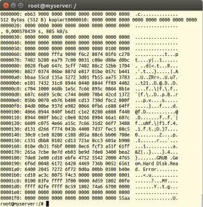 Abbildung 8: Jetzt finden sich mehr Informationen in den 512 Byte des MBR.
