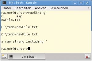 Abbildung 1: Raw-String-Literale in Aktion. Sie nehmen Entwicklern Maskierungsarbeit ab.