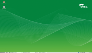 Abbildung 5: Auf das Nötigste reduziert präsentiert sich der Desktop von SLES 12, bekanntlich spielen auf Servern andere Werte eine Rolle als das UI.