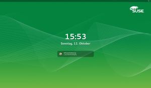 Abbildung 9: Obwohl das UI bei SLES 12 nur eine untergeordnete Rolle spielt, erfährt der Admin auch per Bildschirmschoner, dass neue Updates bereit für die Installation sind.