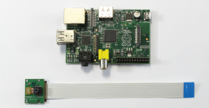 Abbildung 1: Das offizielle Kameramodul für den Raspberry Pi hängt am CSI-Port.