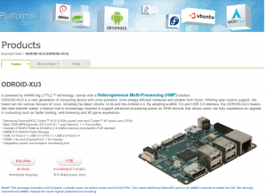 Abbildung 1: Der Odroid XU ist eine vergleichsweise hochpreisige Alternative zum Raspberry Pi. Der Hersteller setzt bei der Hardware auf Heterogeneous Multiprocessing und die Big-Little-Architektur.
