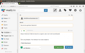 Abbildung 3: Mailpile ist ein zusätzliches Frontend für einen beliebigen nicht-verschlüsselnden E-Mail-Dienst.