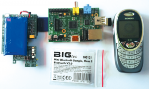 Abbildung 3: Ein Siemens S55 aus "besseren Tagen" dient dem Raspberry als Tor zum Mobilfunknetz.