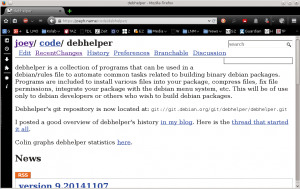 Abbildung 3: Eine Sammlung von Tools, die beim Bau von Debian-Paketen hilfreich sein wollen, das ist Debhelper. Auch sein Maintainer Joey Hess trat jüngst zurück.