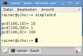 Abbildung 4: Der generische GGT-Algorithmus liefert erste Ergebnisse (Versuch 1).