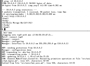 Abbildung 4: Ein einfacher Webserver als Unikernel bei Mirage OS.