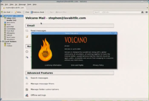 Abbildung 7: Volcano ist ein Thunderbird-Spin-off, das bereits für Dime umgebaut ist, und soll der offizielle Client des Unternehmens werden.