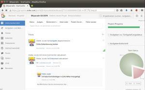 Abbildung 8: Im Dashboard blendet Zoho Projects Diagramme ein. So sehen Mitarbeiter und Verantwortliche auf einen Blick, wie es um den Fortschritt des Projekts steht.