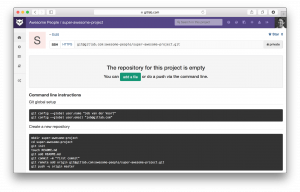 Leere Repositories lassen sich nun direkt aus Gitlab heraus mit Dateien füllen.