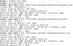 Abbildung 1: Aus Github besorgt sich der Installateur die Quellen von »configshell«, »rtslib« und »targetcli«.