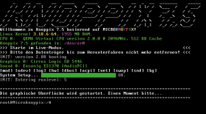 Abbildung 1: Knoppix 7.5 bootet von DVD oder USB-Stick und passt sich selbstständig der vorgefundenen Hardware an.