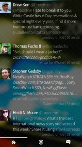 Abbildung 1: Tweetian mit Meego-Hintergrund verhilft Sailfish-OS-Benutzern zu Twitter-Stimmen.