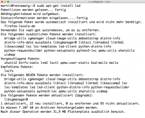 Abbildung 1: Die Installation von LXD ist auf einem Ubuntu-System mit den Ubuntu-Versionen 14.04 kein Problem.