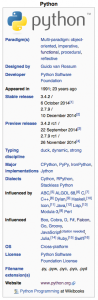 Abbildung 2: Diese in der Wikipedia verwendeten Kästen wertet das Beispielprogramm per Webscraping aus, einmal synchron, einmal asynchron.