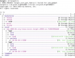 Abbildung 2: Ein Target mit einem I-SCSI Qualified Name (IQN) enthält zwei so genannte Target Portal Groups (TPGs) und ist damit auch über zwei Wege (IP-Adressen) erreichbar.