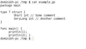Abbildung 2: Das Tool &raquo;gofmt&laquo; formatiert den Go-Code automatisch, was Diskussionen und Zeit spart.