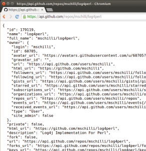 Abbildung 3: Auch ohne Auth-Token gibt das Github-API Informationen zu Repos oder Usern preis.