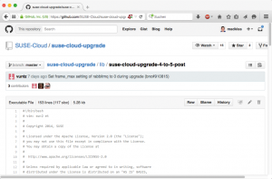 Abbildung 4: Die Skripte im Suse-Git deuten an, dass es Upgrades auch von Suse Cloud 4 zur 5 geben wird.