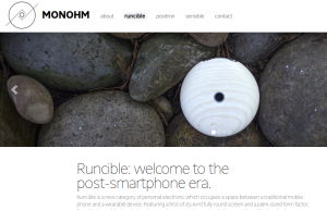 Stein mit eingebauter Kamera: Das Runcible auf der Webseite von Monohm.