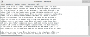 Abbildung 10: Mousepad will kein Ersatz für Vi oder Emacs sein, eignet sich aber für schnelles Editieren von Textdateien hervorragend.