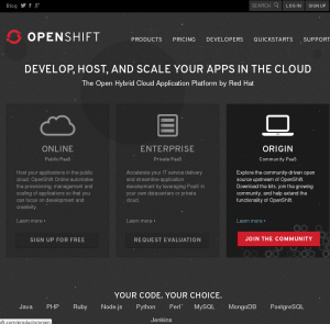 Abbildung 1: Online, Enterprise und Origin: Open Shift gibt es in drei Geschmacksrichtungen.