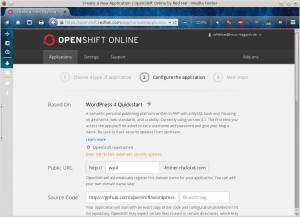 Abbildung 6: Open Shift für WordPress konfigurieren – oder umgekehrt?