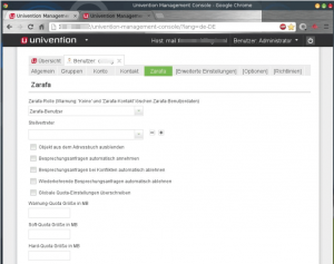 Abbildung 1: Das UCS-LDAP-GUI ermöglicht es, LDAP sowie Zarafa-User in einer einheitlichen Umgebung zu verwalten.