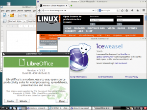 Abbildung 2: Nutzer der stabilen Debian-Version können sich über aktuelle Desktopanwendungen freuen, zum Beispiel auf dem hier gezeigten LXDE-Desktop.
