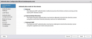 Abbildung 3: Bei Zimbra kümmert sich ein grafischer Assistent um die Anbindung an ein externes Directory.