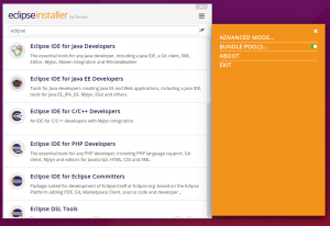 Abbildung 1: Der Eclipse Installer des Oomph-Projekts vereinfacht vor allem die Installation mehrerer, maßgeschneiderter Eclipse-Varianten.