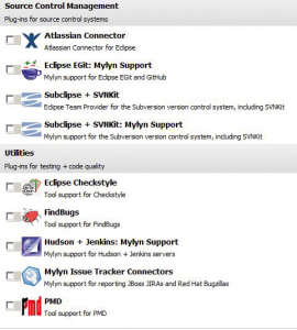 Abbildung 1: Die Parade der Eclipse-Plugins.