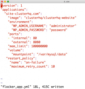 Abbildung 2: In Version 1.0 muss Flocker die Container per Docker starten. Dazu nutzt &raquo;flocker-cli&laquo; eigene Yaml-Konfigurationsdateien.