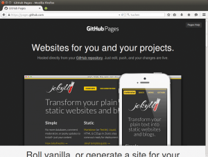 Abbildung 5: Auch Github Pages, also die Webseiten für Github-Nutzer, unterstützt Jekyll .